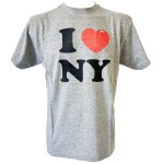 I Love New York T-Shirt for Men Grey Heather - Size L