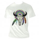 Men's Buffalo Head Boho T-Shirt size L