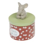 Tooth Box - Red and Green with a Gray Baby Elephant