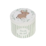 Little Tooth Box Mouse - White with Green Stripes