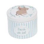 Little Tooth Box Mouse - White with Blue Stripes