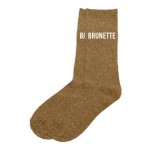 Glitter Socks Brunette  Brown