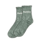 Pair of Glitter Socks with Scalloped Edge Poulette