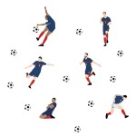 Football Players Wall Sticker