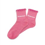 Pair of Glitter Socks for Girls with Scalloped Edge  Princess