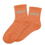 Glittery Socks Coquette Light Orange