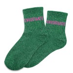 Green Glitter Socks Enchanting