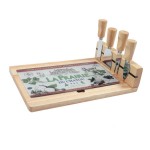 Cheese Board France Map with 4 Knives