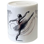 Ballet Dancer Ceramic Piggy Bank