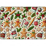 Gingerbread Cookies Glass Cutting Board 28.5 x 20 cm