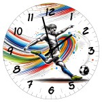 football player Glass Clock 29 cm by Cbkreation