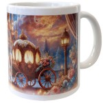 Mug in Ceramic White Enchanted Carriage