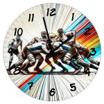 Glass Clock Rugby 29 cm