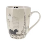 Porcelain Cup with Cat and Birds - 340 ml