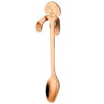 Dog-shaped spoon in copper stainless steel