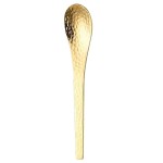 Round spoon in gold stainless steel