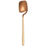 Small Copper-Toned Stainless Steel Spoon with Notch