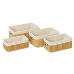 Set of 4 Bamboo Storage Baskets