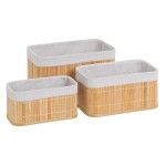 Set of 3 Bamboo Storage Baskets