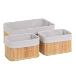 Set of 3 Bamboo Storage Baskets