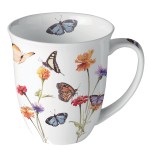 Fine Porcelain Cup - Garden of Butterflies