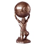 Atlas Resin Statue with Bronze Finish