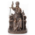 Bronze-Colored Justitia Themis Resin Statue