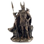 Odin and His Wolves Geri and Freki Resin Statue