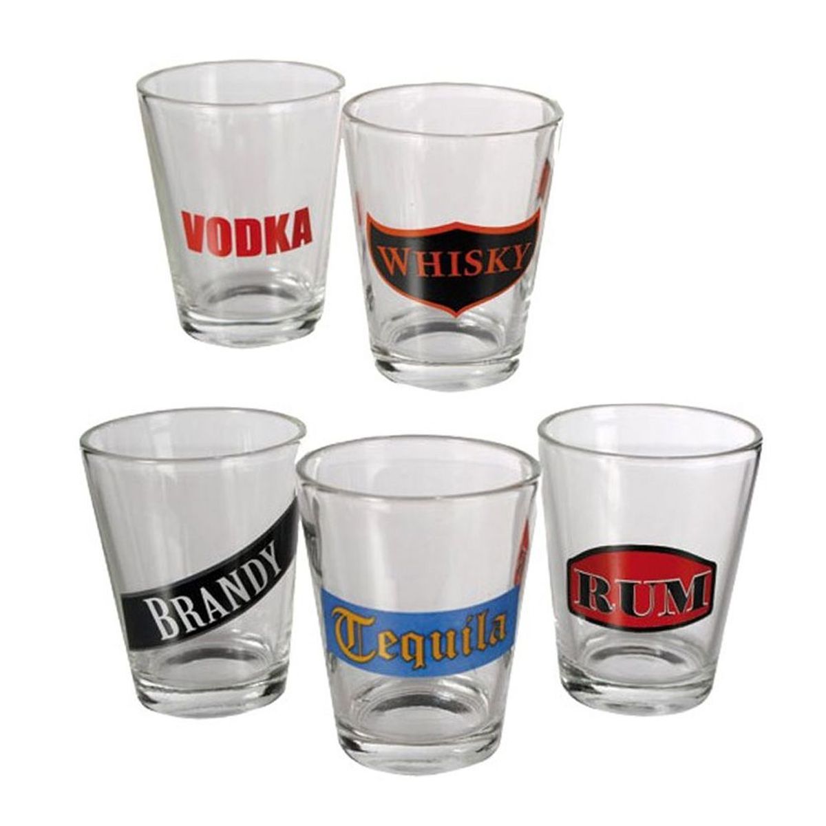 Spirituous Beverages set of 5 shooters