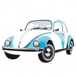 Stickers Volkswagen Beetle Blue wall decoration