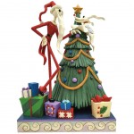 Decking the Halls - Santa Jack with Zero by Tree Figurine