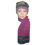 High School Musical Hat and Scarf Set Gray and Pink 51 cm