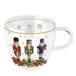 Double-walled glass tea cup Nutcracker