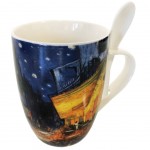 Mug with spoon VAN GOGH - Terrasse du Caf le Soir