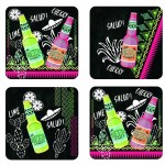 TEQUILA Box of 4 coasters