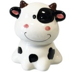 Small Ceramic Cow Piggy Bank 12 cm