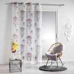 White Sheer Curtain Panel with Dreamcatcher 280 x 140 cm