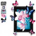 Butterflies and Orchids sticker 50 x 70 cm