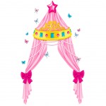 Princess bed shells wall sticker