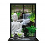 Zen Buddha and waterfall sticker 58 x 48 cm