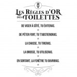 Decorative Wall Sticker - Golden Rules of the Toilet