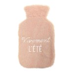 Hot Water Bottle with Pink Glitter Fur