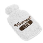 Sheep-Fleece Hot Water Bottle for Adults - Beige