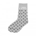 Pair of Glitter Socks - Heart Friend Gray