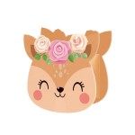 Deer Piggy Bank with Rose Crown