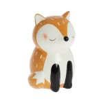 Orange Fox Ceramic Piggy Bank