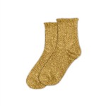 Sparkling socks with scalloped edge - Gold