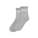 Pair of Glitter Scalloped Socks Bichette - Grey