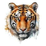 Wall Sticker  Tiger Head