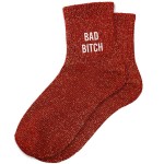 Glitter Socks Bad Bitch  Red